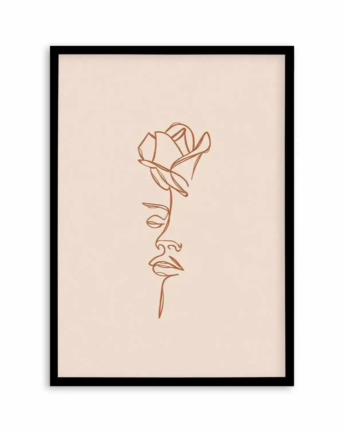 Her Wild Rose | Terracotta Art Print from Olive et Oriel where you can shop wallpaper and artworks online