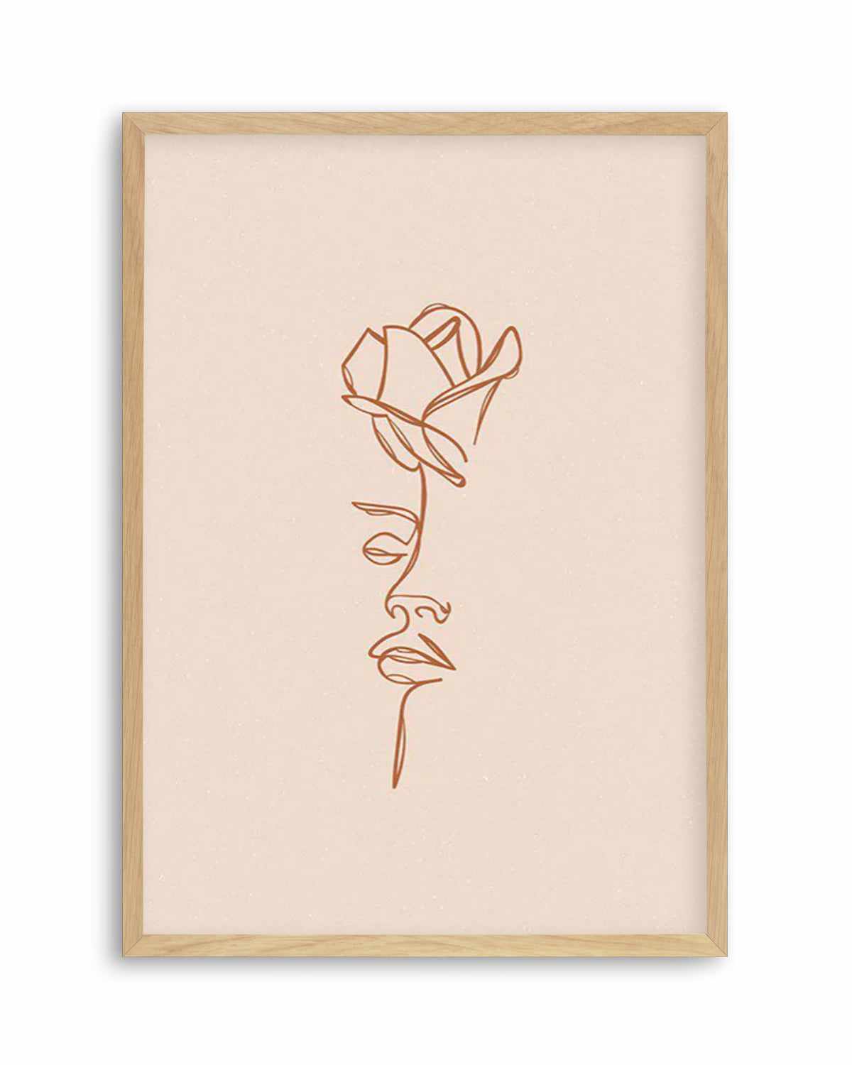 Her Wild Rose | Terracotta Art Print