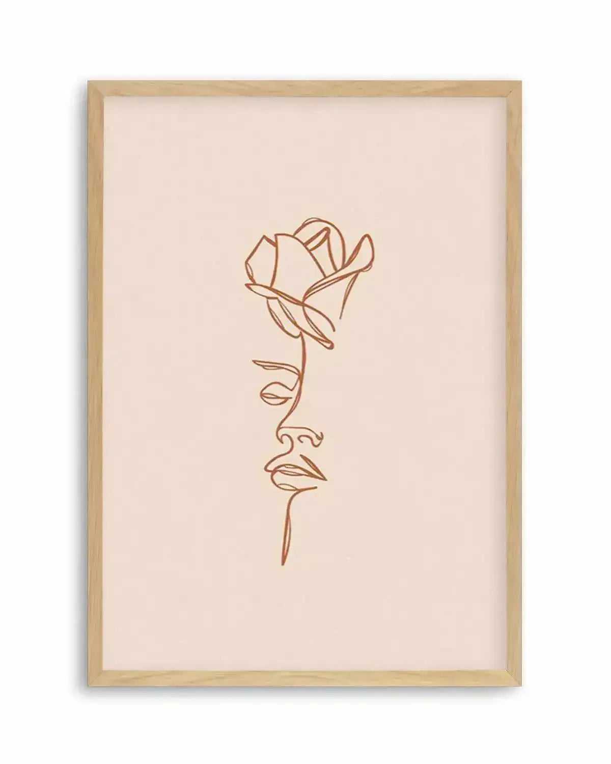 Her Wild Rose | Terracotta Art Print from Olive et Oriel where you can shop wallpaper and artworks online