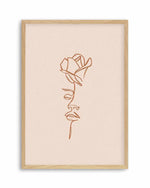 Her Wild Rose | Terracotta Art Print