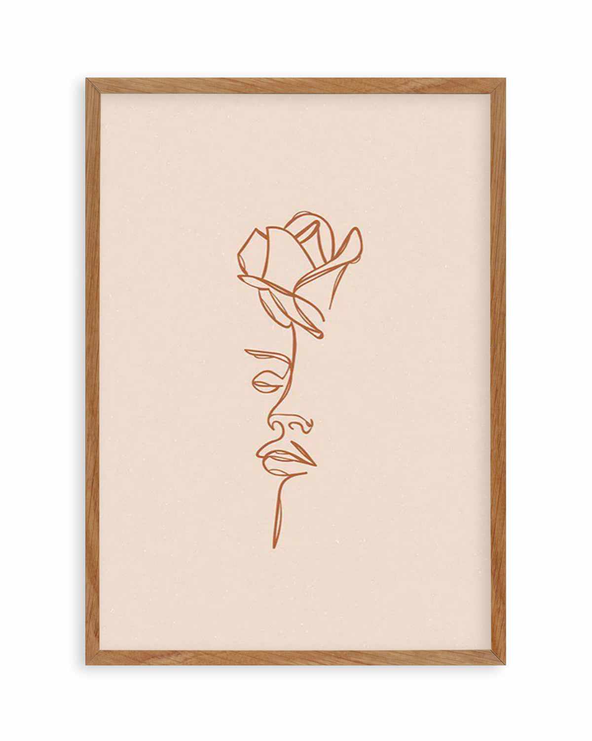 Her Wild Rose | Terracotta Art Print