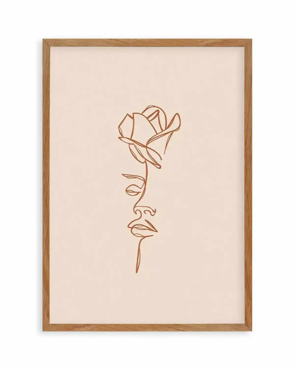 Her Wild Rose | Terracotta Art Print from Olive et Oriel where you can shop wallpaper and artworks online