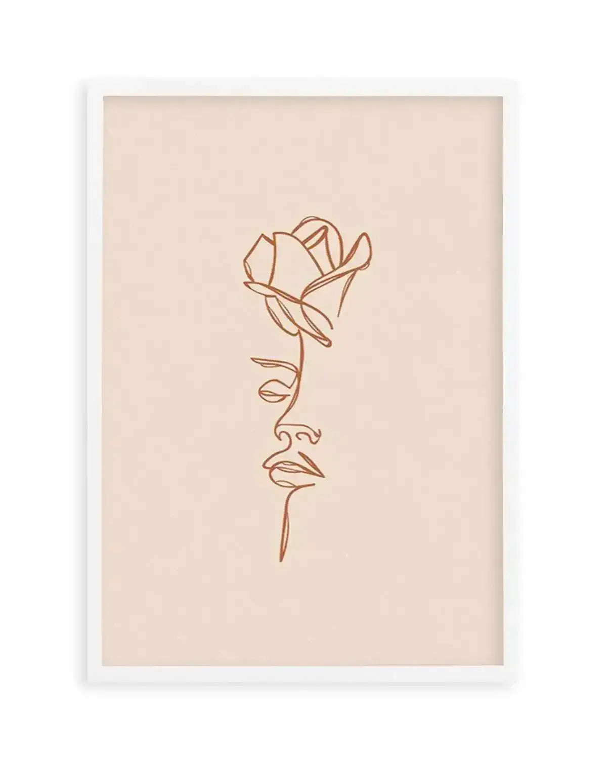 Her Wild Rose | Terracotta Art Print from Olive et Oriel where you can shop wallpaper and artworks online