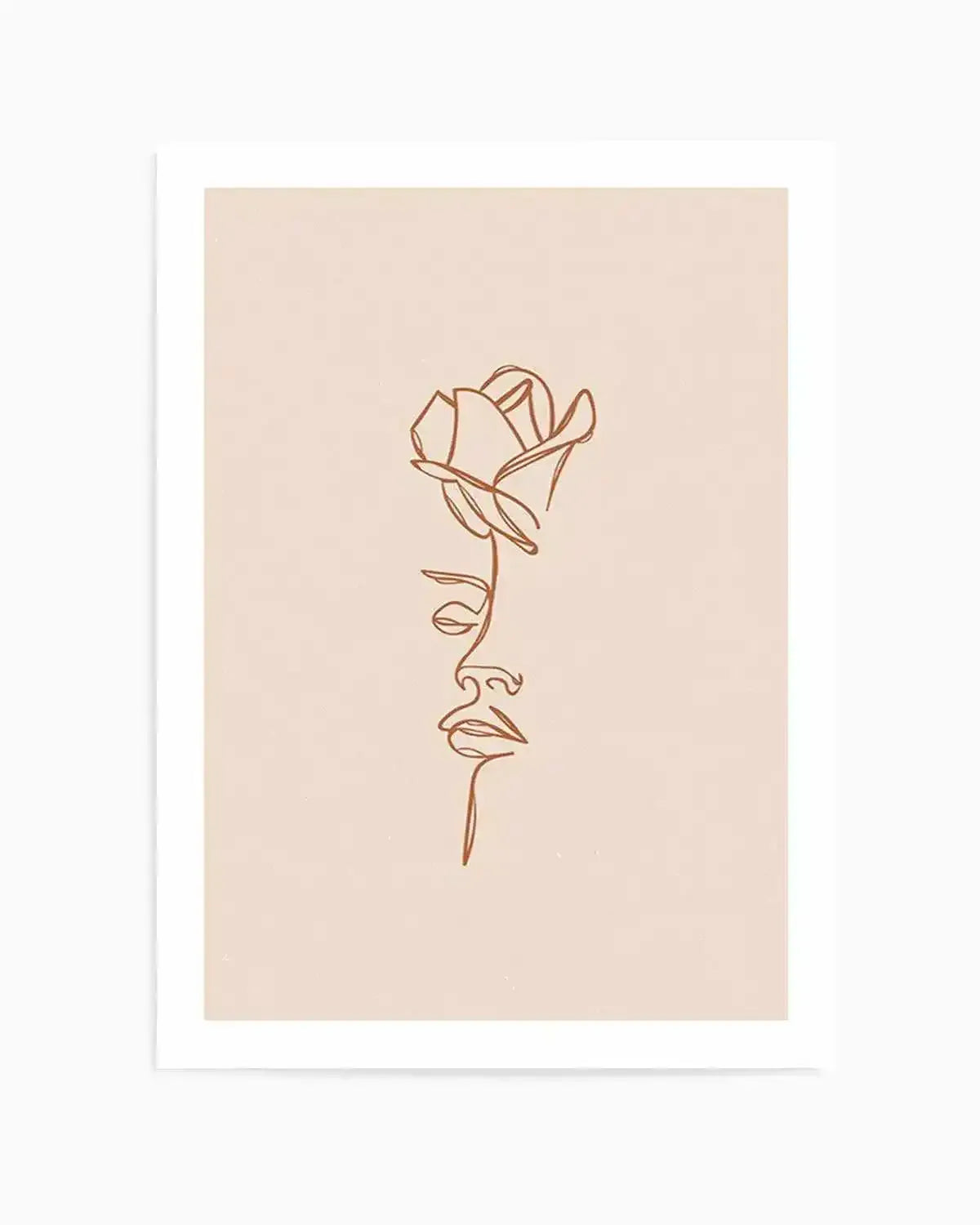 Her Wild Rose | Terracotta Art Print from Olive et Oriel where you can shop wallpaper and artworks online