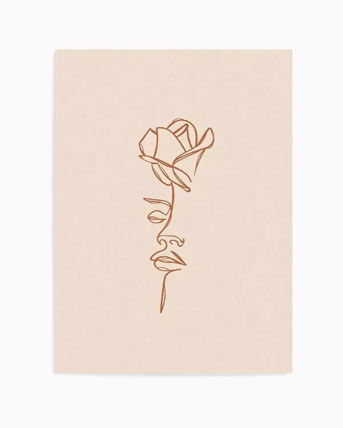 Her Wild Rose | Terracotta Art Print from Olive et Oriel where you can shop wallpaper and artworks online