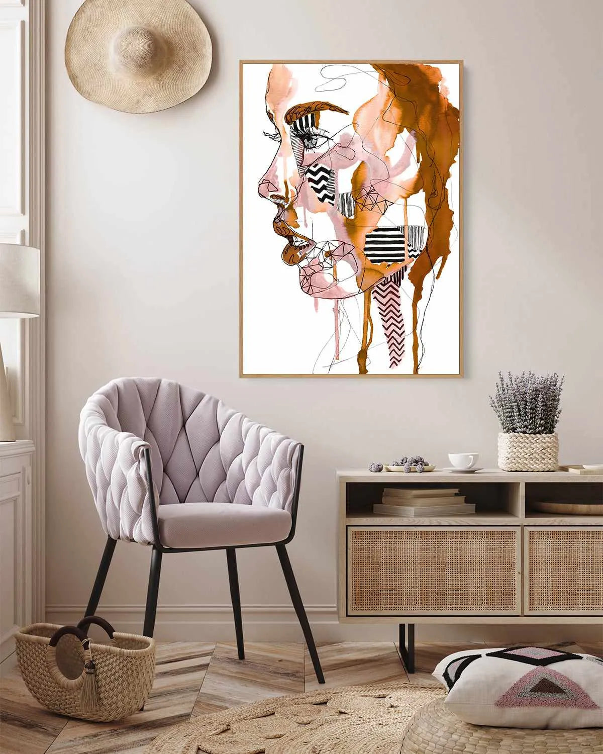 Her by Maku Fenaroli | Framed Canvas Art Print from Olive et Oriel where you can shop wallpaper and artworks online