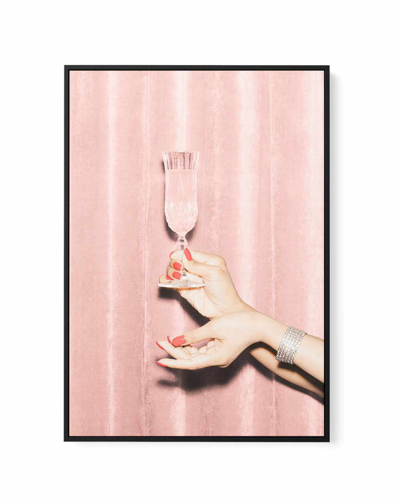 Heres to Pink 01 By Studio III | Framed Canvas Art Print