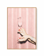 Heres to Pink 01 By Studio III | Framed Canvas Art Print