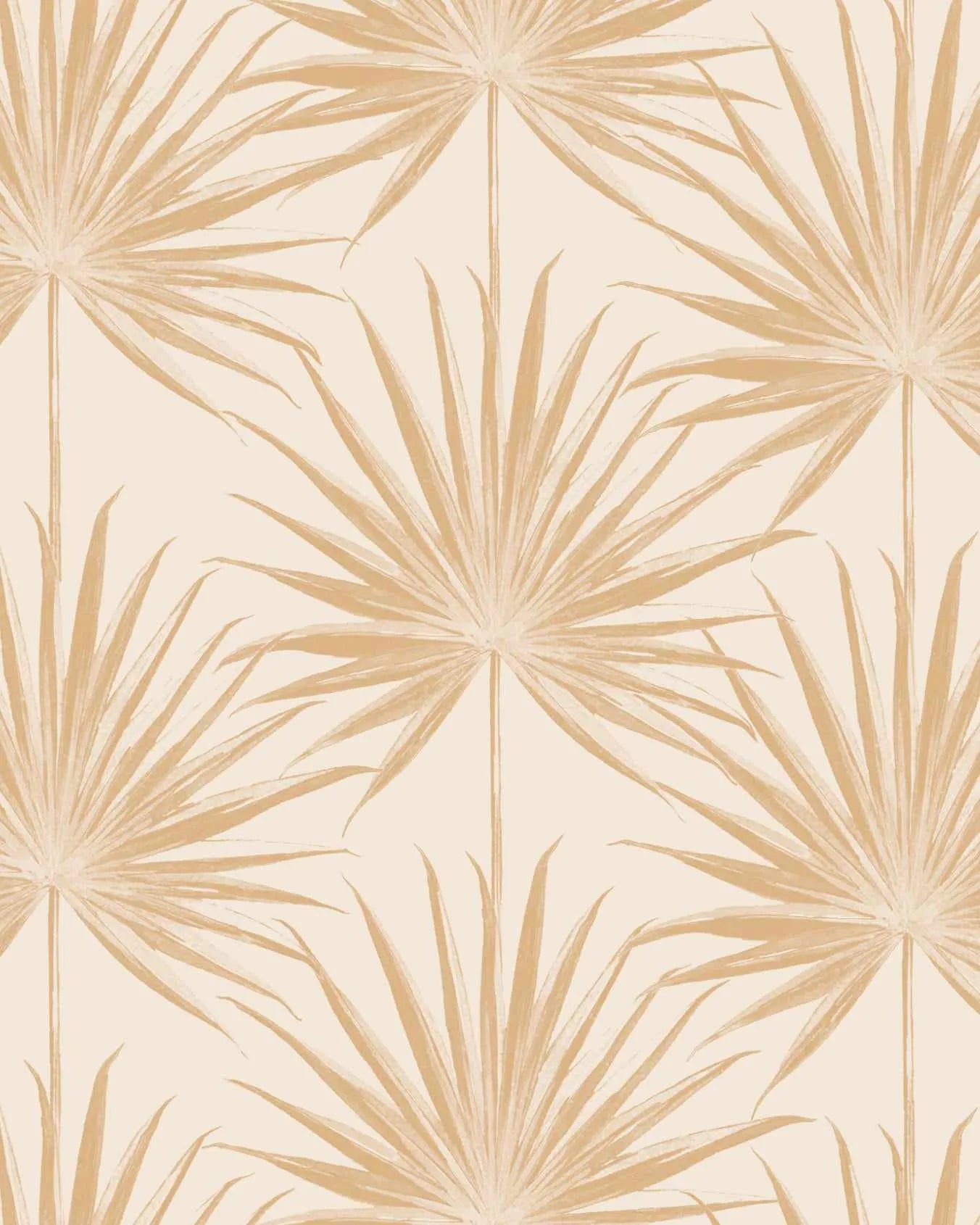 Coastal Palm Wallpaper in Coffee from Olive et Oriel where you can shop wallpaper and artworks online