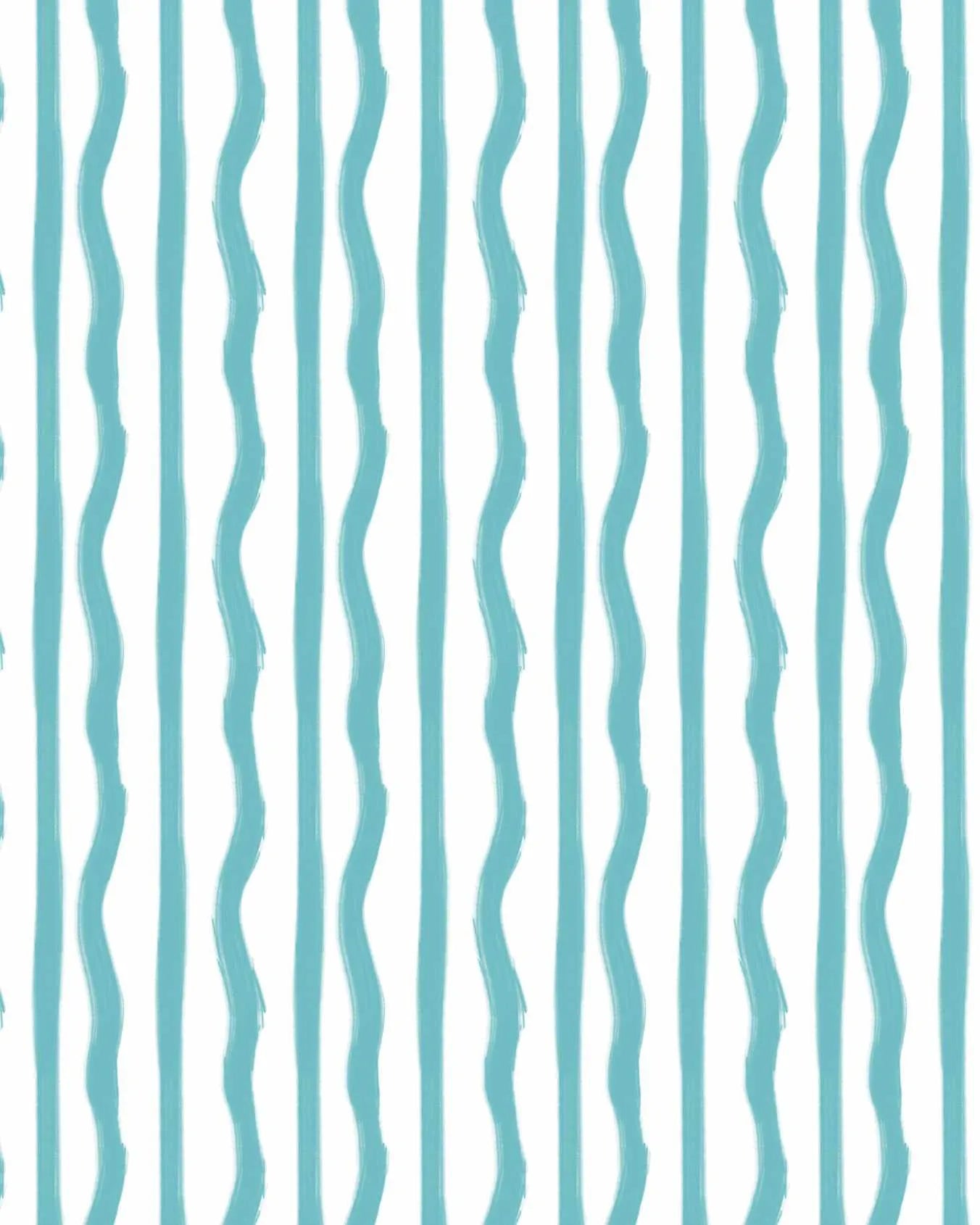 Mixed Stripe Wallpaper in Ocean from Olive et Oriel where you can shop wallpaper and artworks online