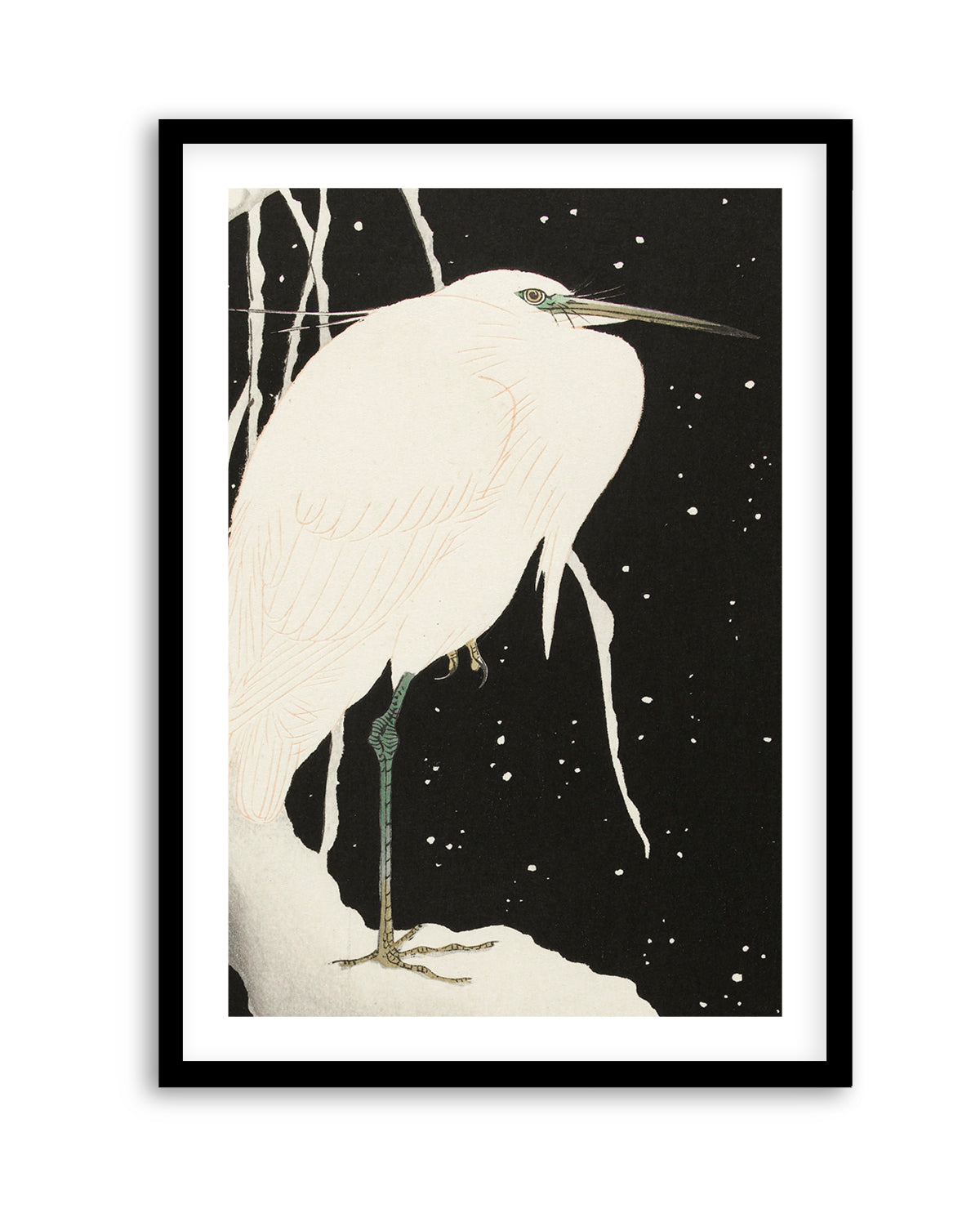 Heron In The Snow | Art Print