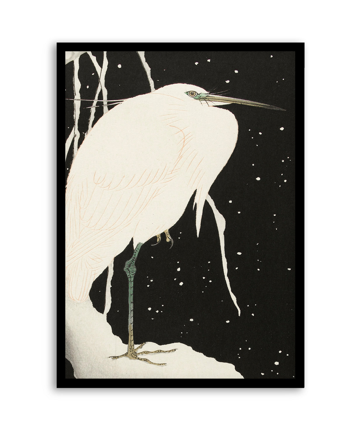Heron In The Snow | Art Print