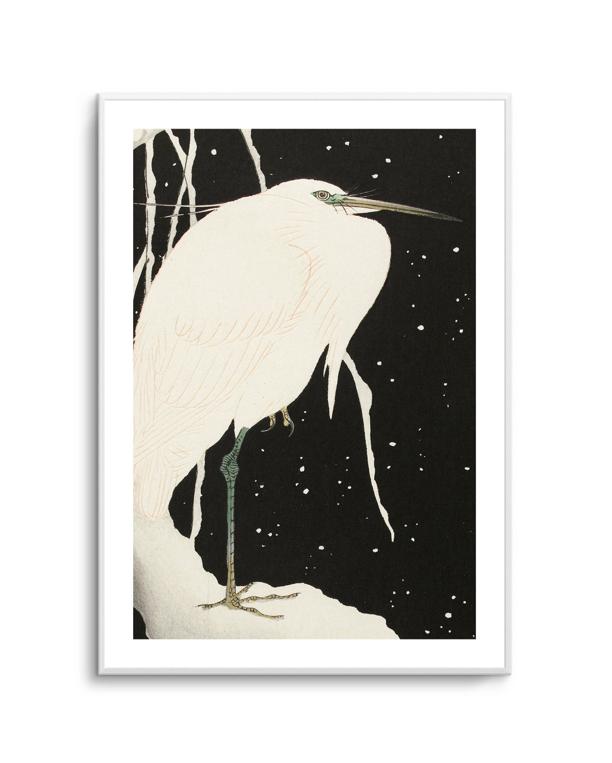 Heron In The Snow | Art Print