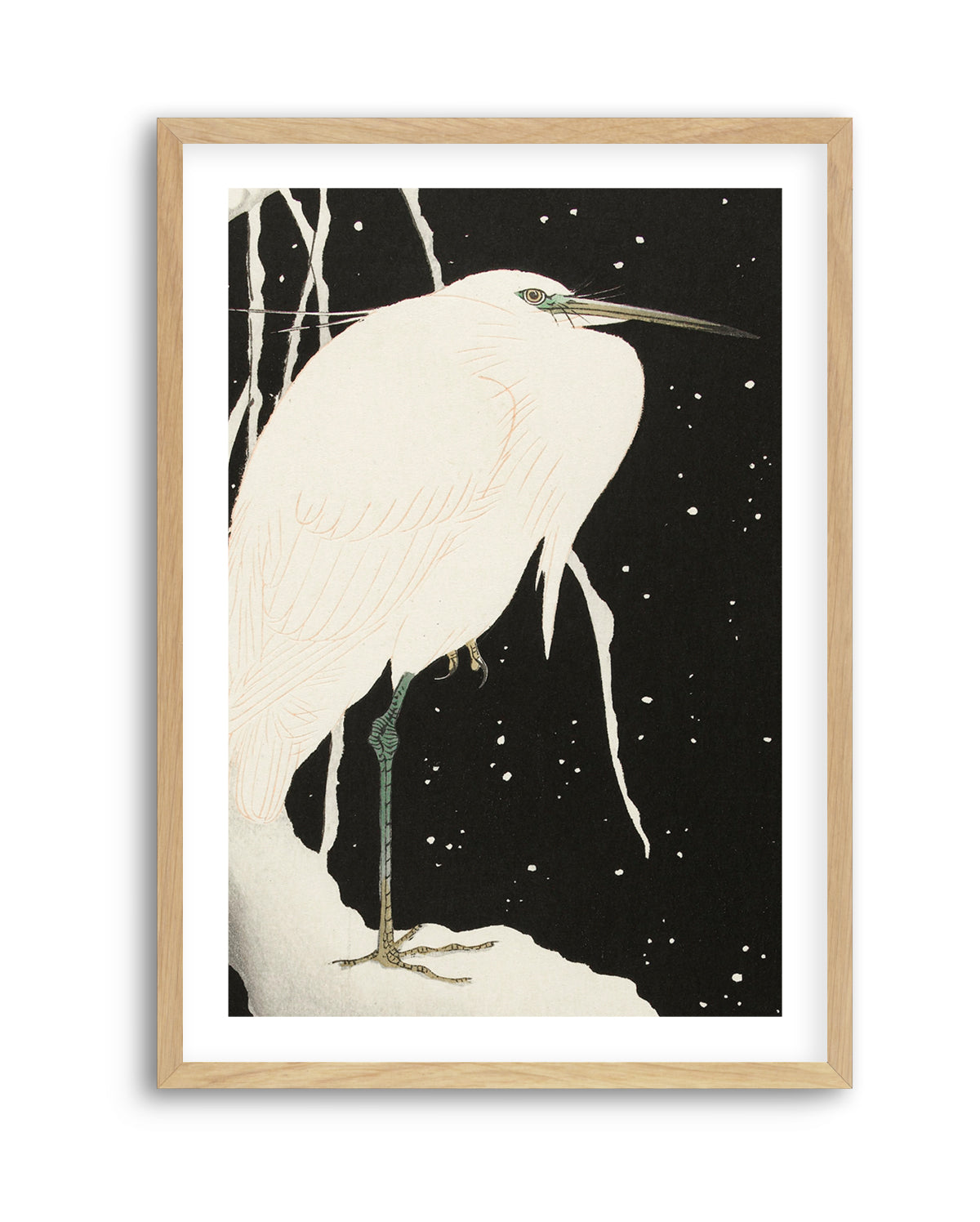Heron In The Snow | Art Print