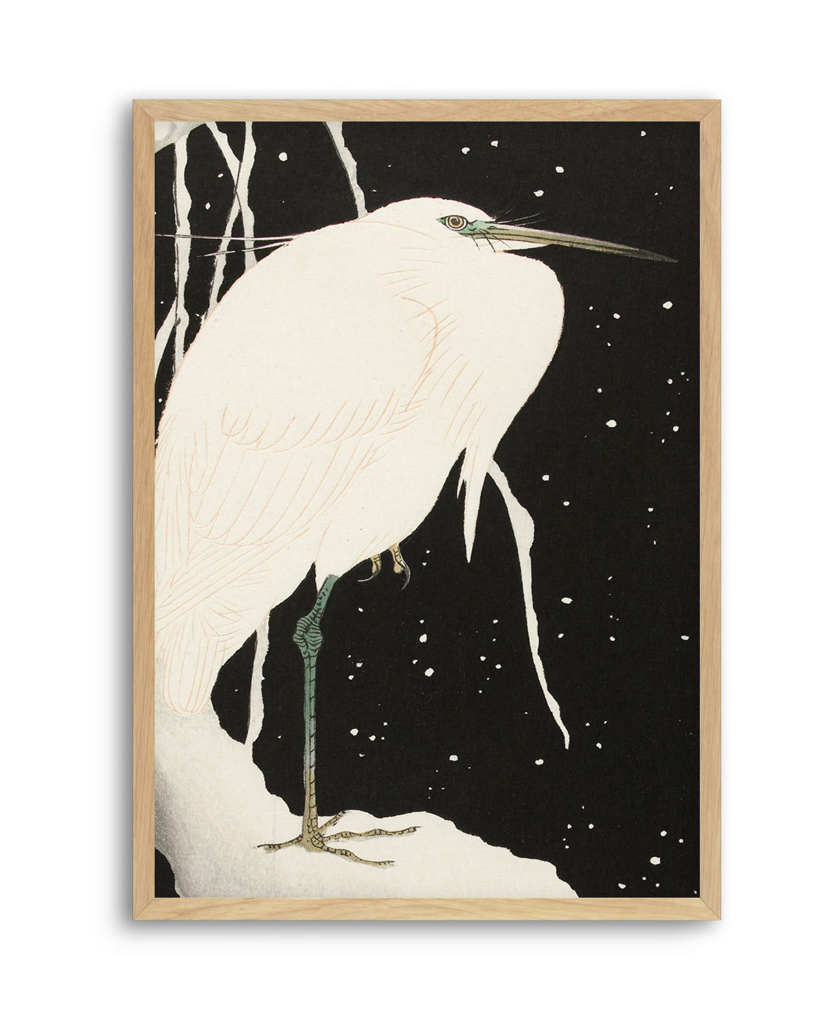 Heron In The Snow | Art Print