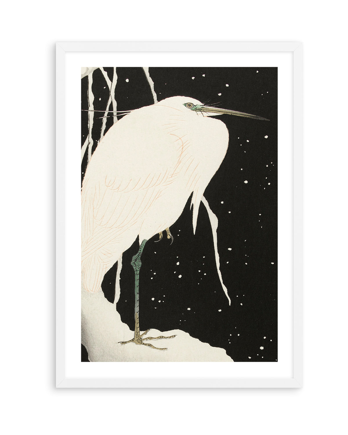 Heron In The Snow | Art Print