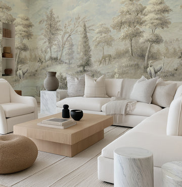Heron Lake Scenic Wallpaper Mural Wallpaper from Olive et Oriel where you can shop wallpaper and artworks online