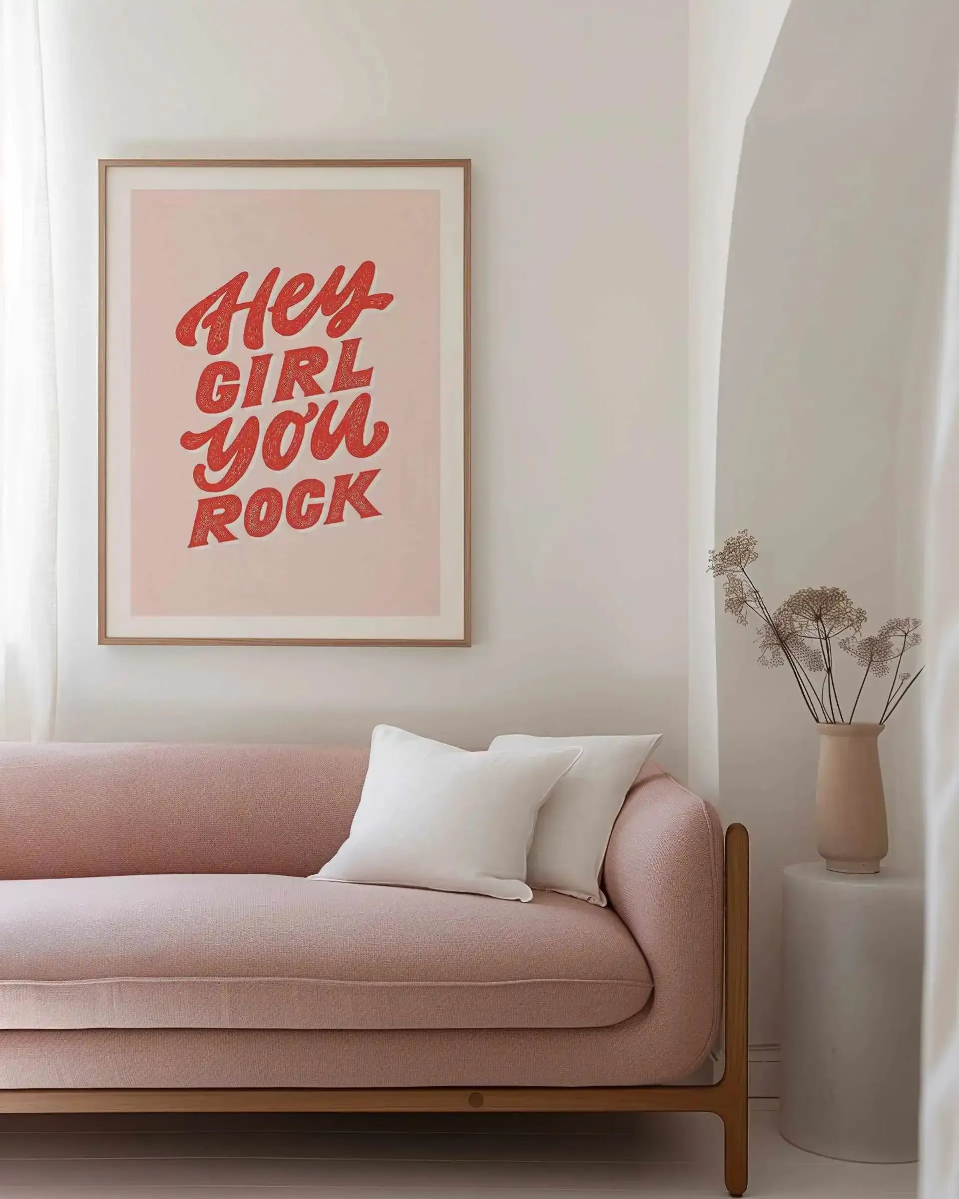 Hey Girl, You Rock Art Print from Olive et Oriel where you can shop wallpaper and artworks online