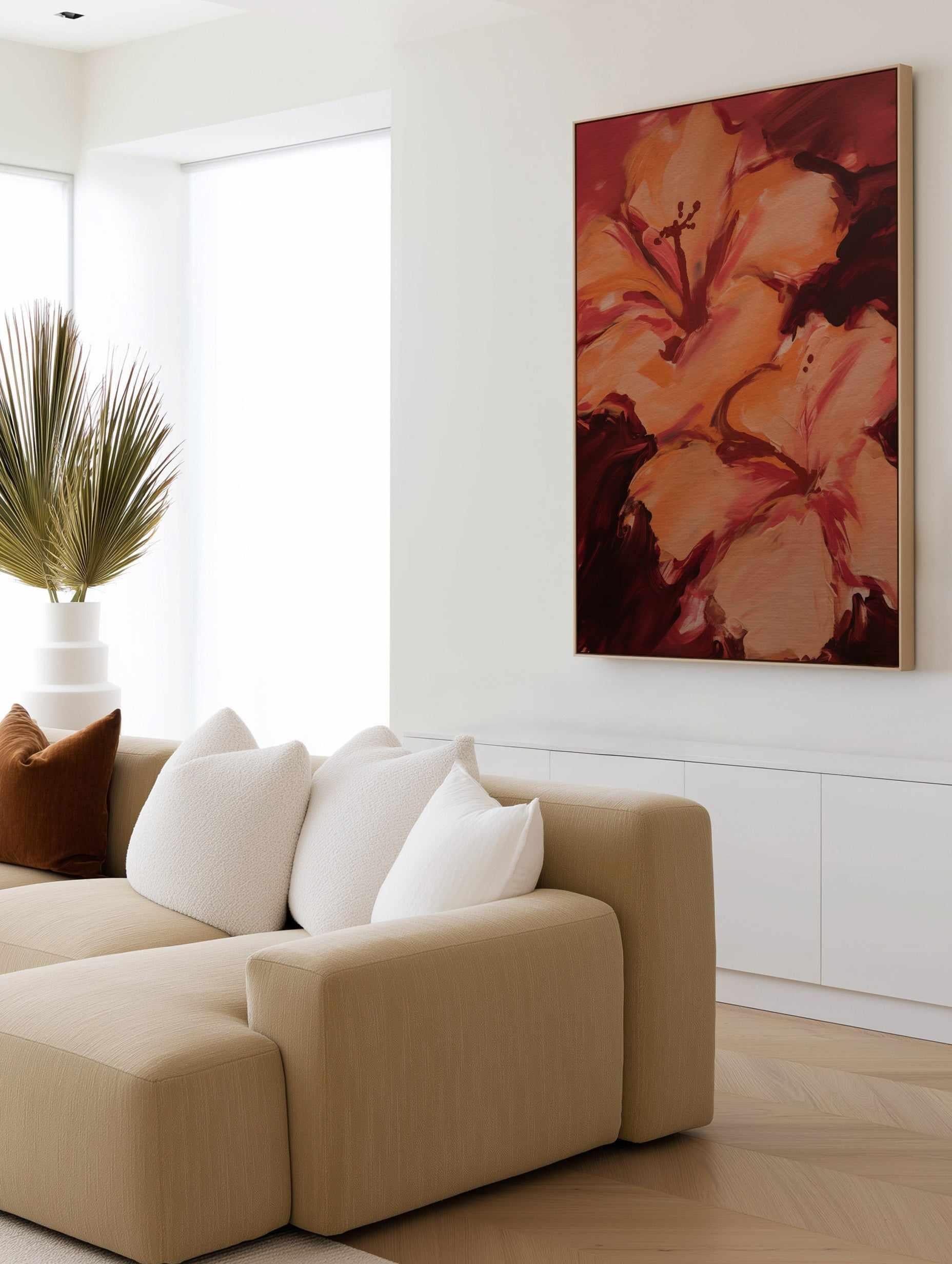 Hibisca I | Framed Canvas Art Print from Olive et Oriel where you can shop wallpaper and artworks online