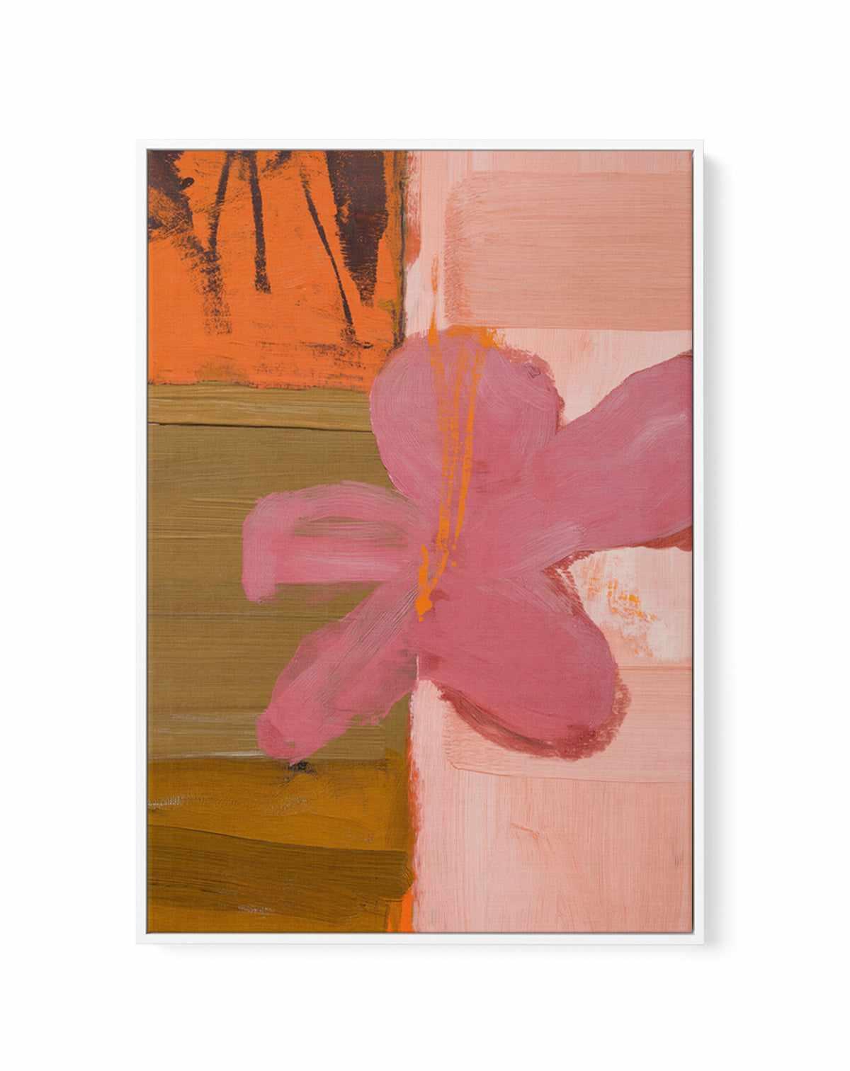 Hibiscus Heat I | Framed Canvas Art Print from Olive et Oriel where you can shop wallpaper and artworks online