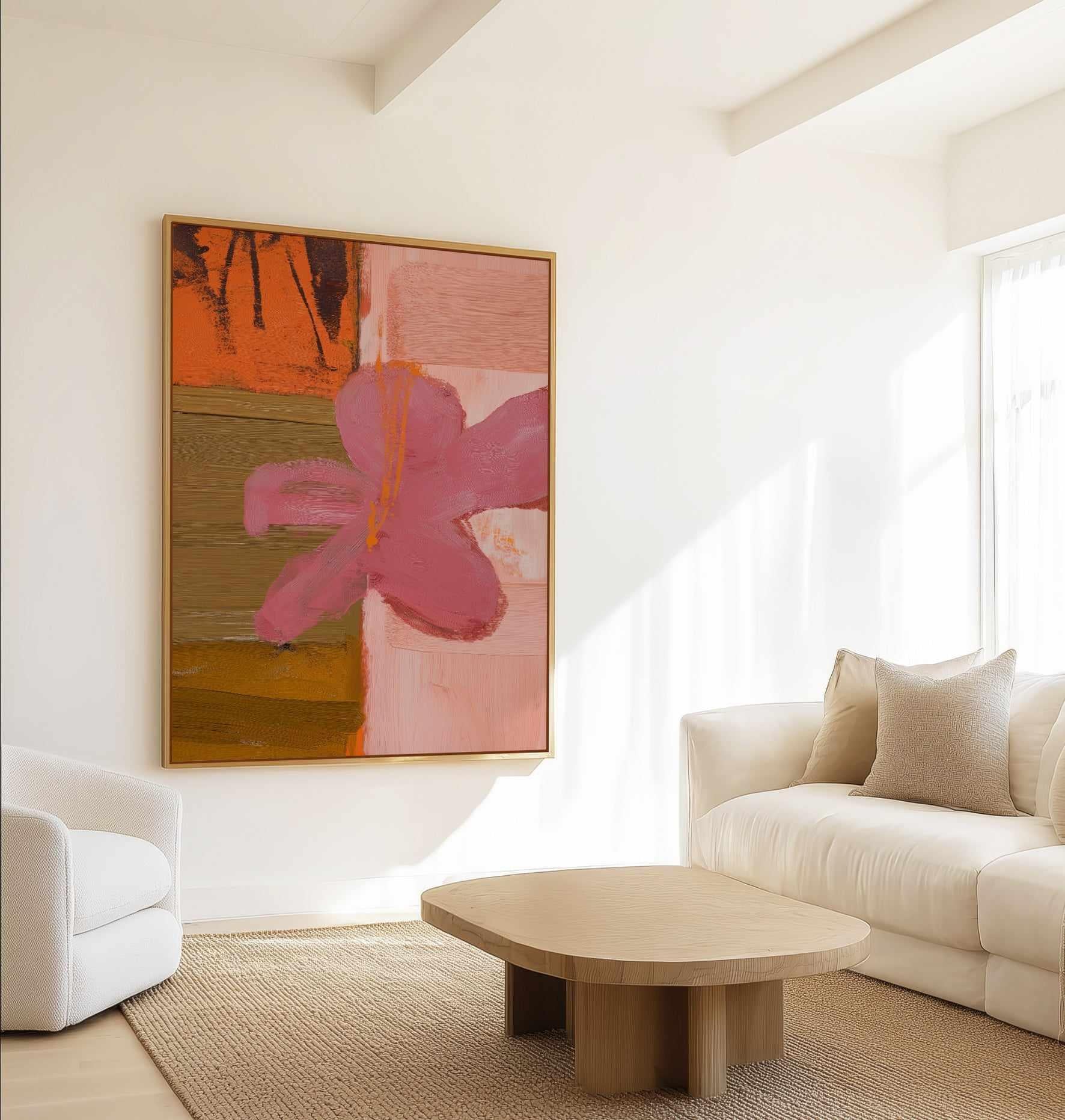 Hibiscus Heat I | Framed Canvas Art Print from Olive et Oriel where you can shop wallpaper and artworks online