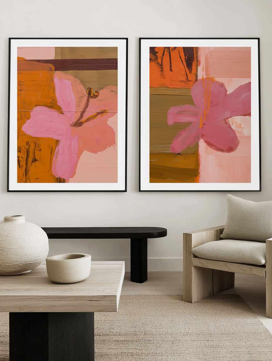 Hibiscus Heat II | Art Print from Olive et Oriel where you can shop wallpaper and artworks online