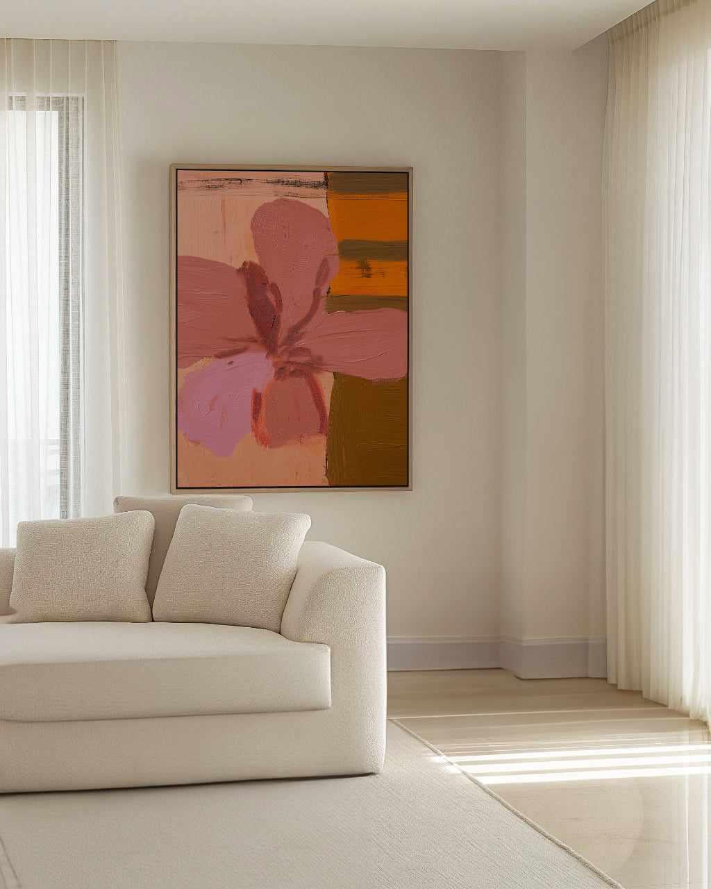 Hibiscus Heat III | Framed Canvas Art Print from Olive et Oriel where you can shop wallpaper and artworks online
