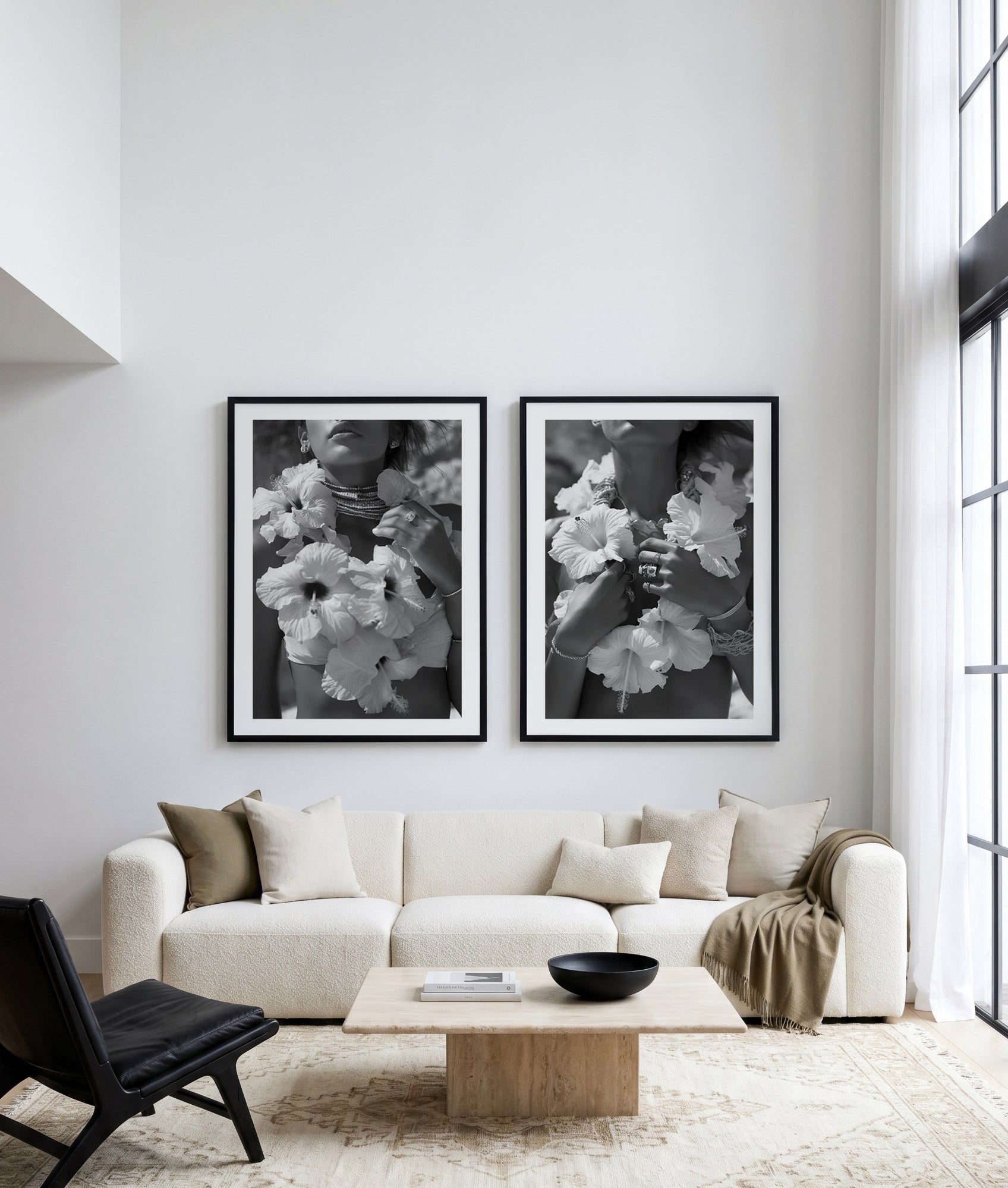 Hibiscus Lei I & II Art Print Set of 2 | Matching Wall Art