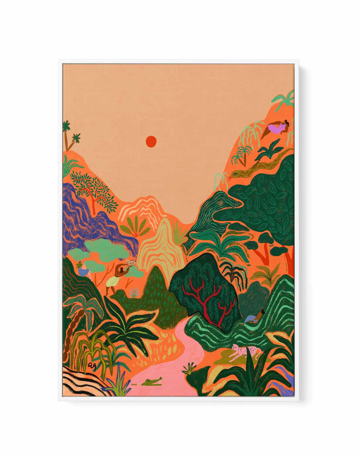 Hidden Paradise by Arty Guava | Framed Canvas Art Print