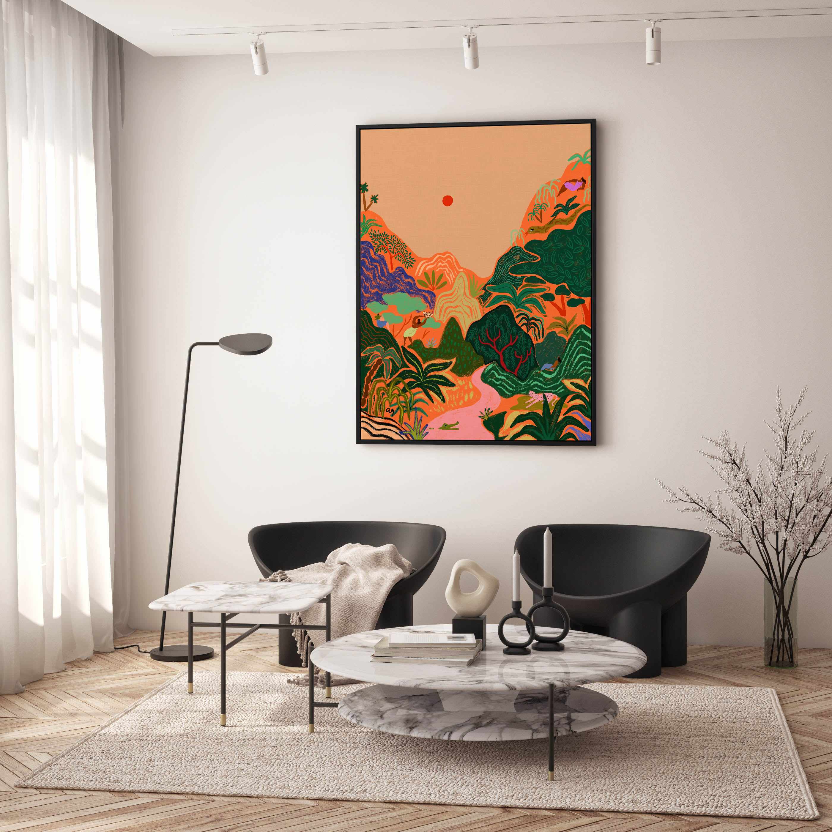 Hidden Paradise by Arty Guava | Framed Canvas Art Print