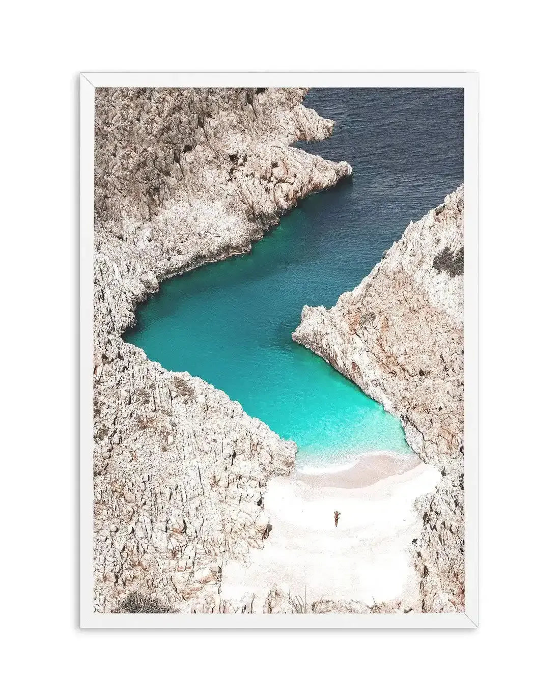 Hideaway, Crete Art Print-Shop Greece Wall Art Prints Online with Olive et Oriel - Our collection of Greek Islands art prints offer unique wall art including blue domes of Santorini in Oia, mediterranean sea prints and incredible posters from Milos and other Greece landscape photography - this collection will add mediterranean blue to your home, perfect for updating the walls in coastal, beach house style. There is Greece art on canvas and extra large wall art with fast, free shipping across Aus