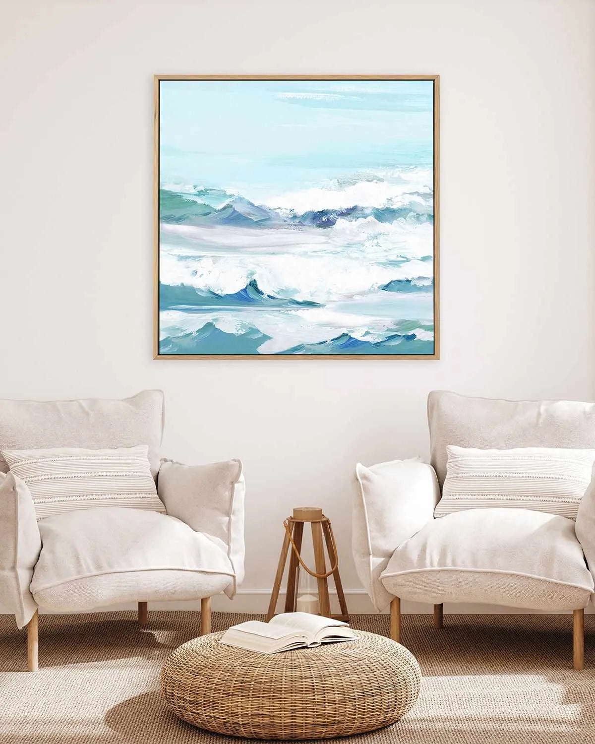 High Tides I | Framed Canvas Art Print from Olive et Oriel where you can shop wallpaper and artworks online