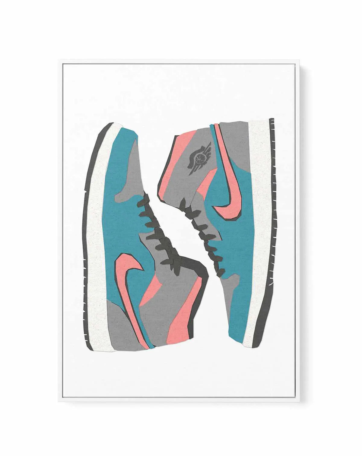 High Top Jordans | Framed Canvas Art Print from Olive et Oriel where you can shop wallpaper and artworks online