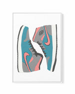 High Top Jordans | Framed Canvas Art Print