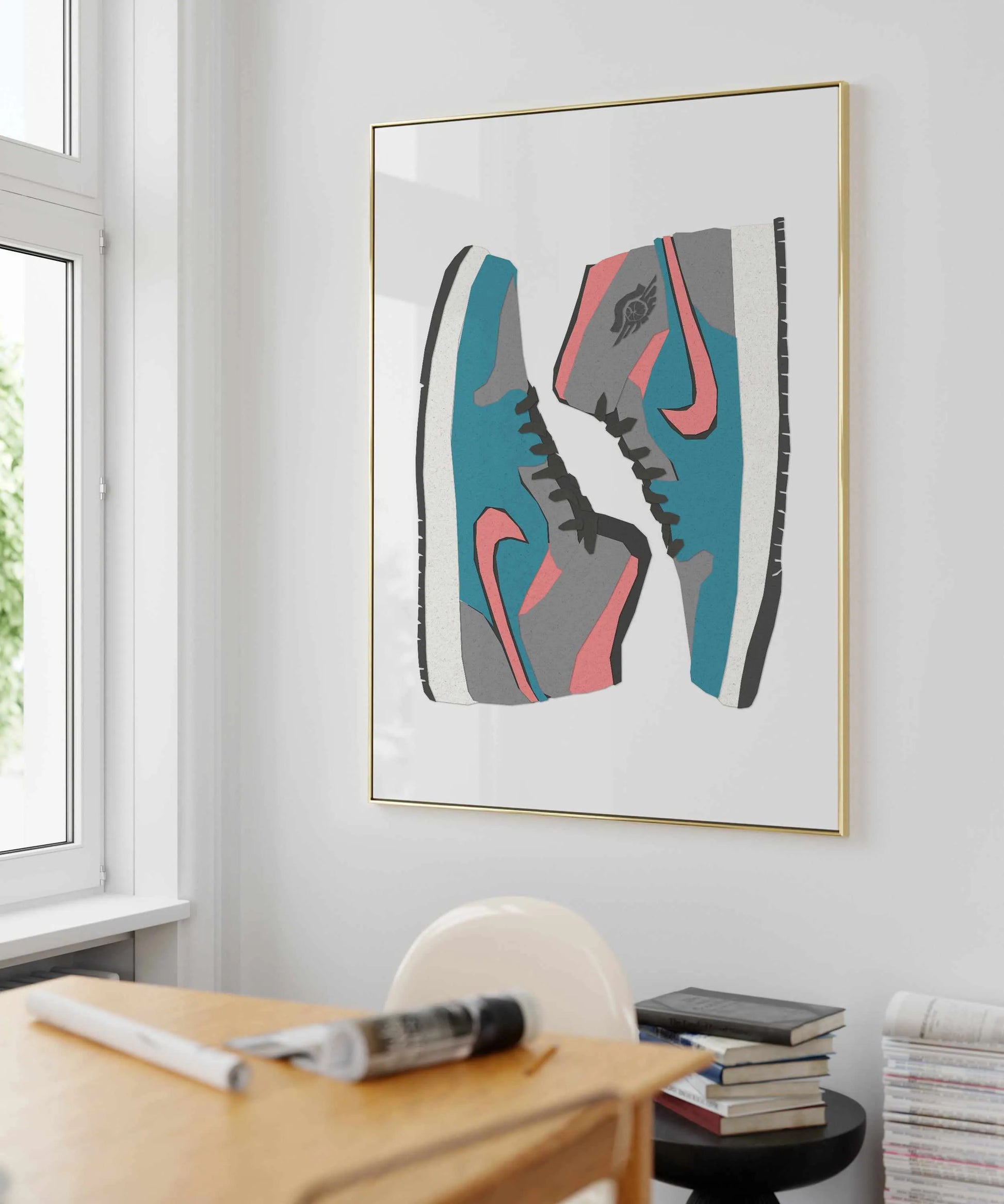High Top Jordans | Art Print from Olive et Oriel where you can shop wallpaper and artworks online