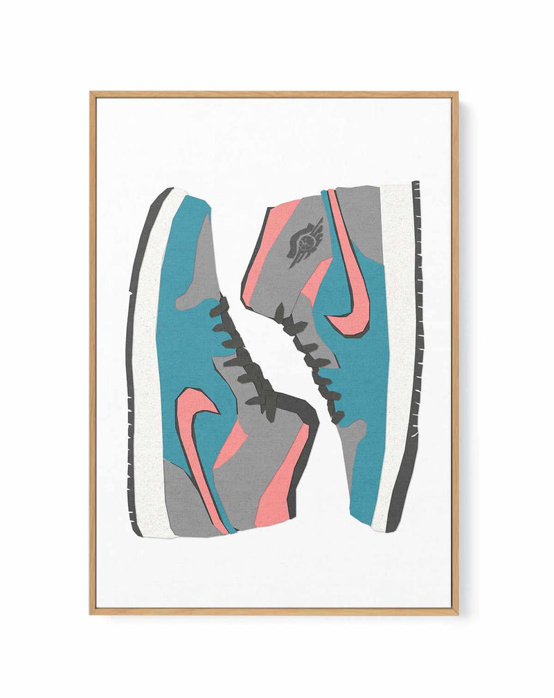 High Top Jordans | Framed Canvas Art Print