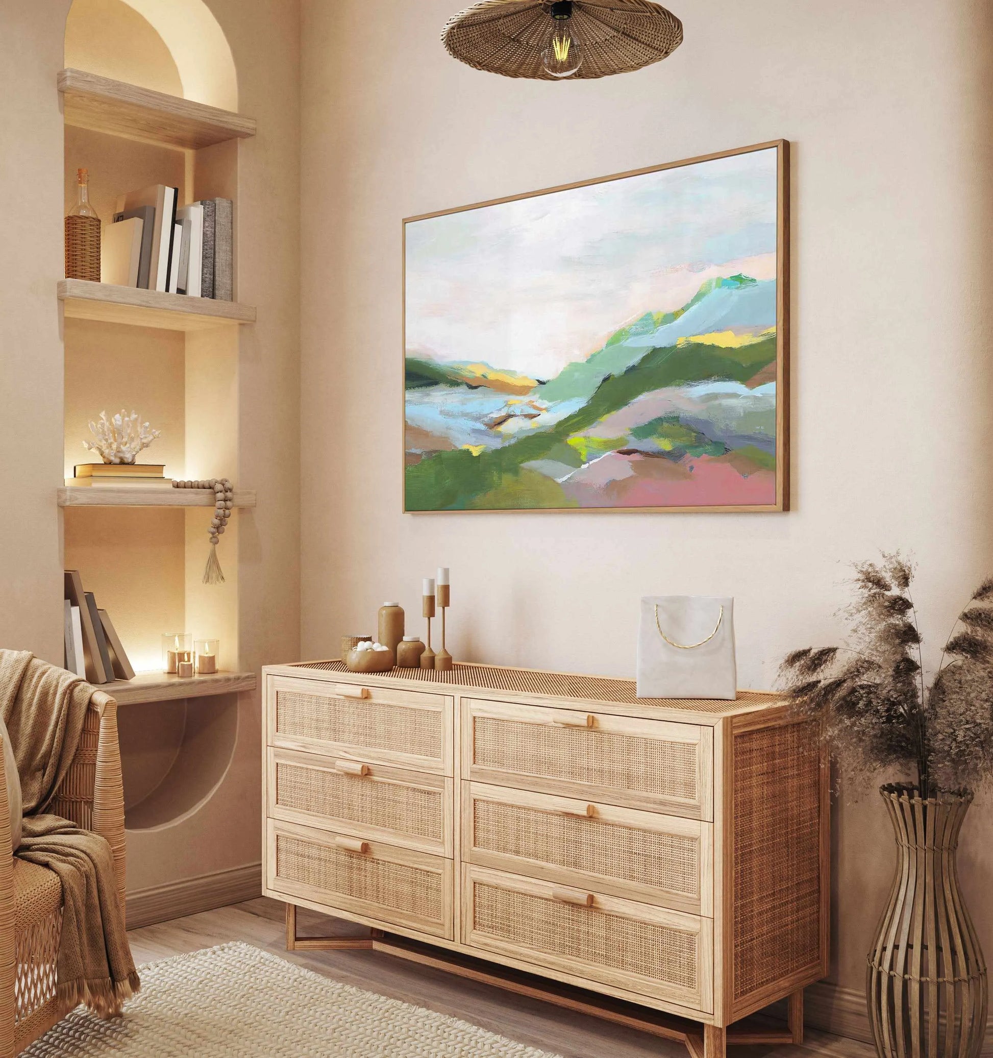 Highland I | Framed Canvas Art Print from Olive et Oriel where you can shop wallpaper and artworks online