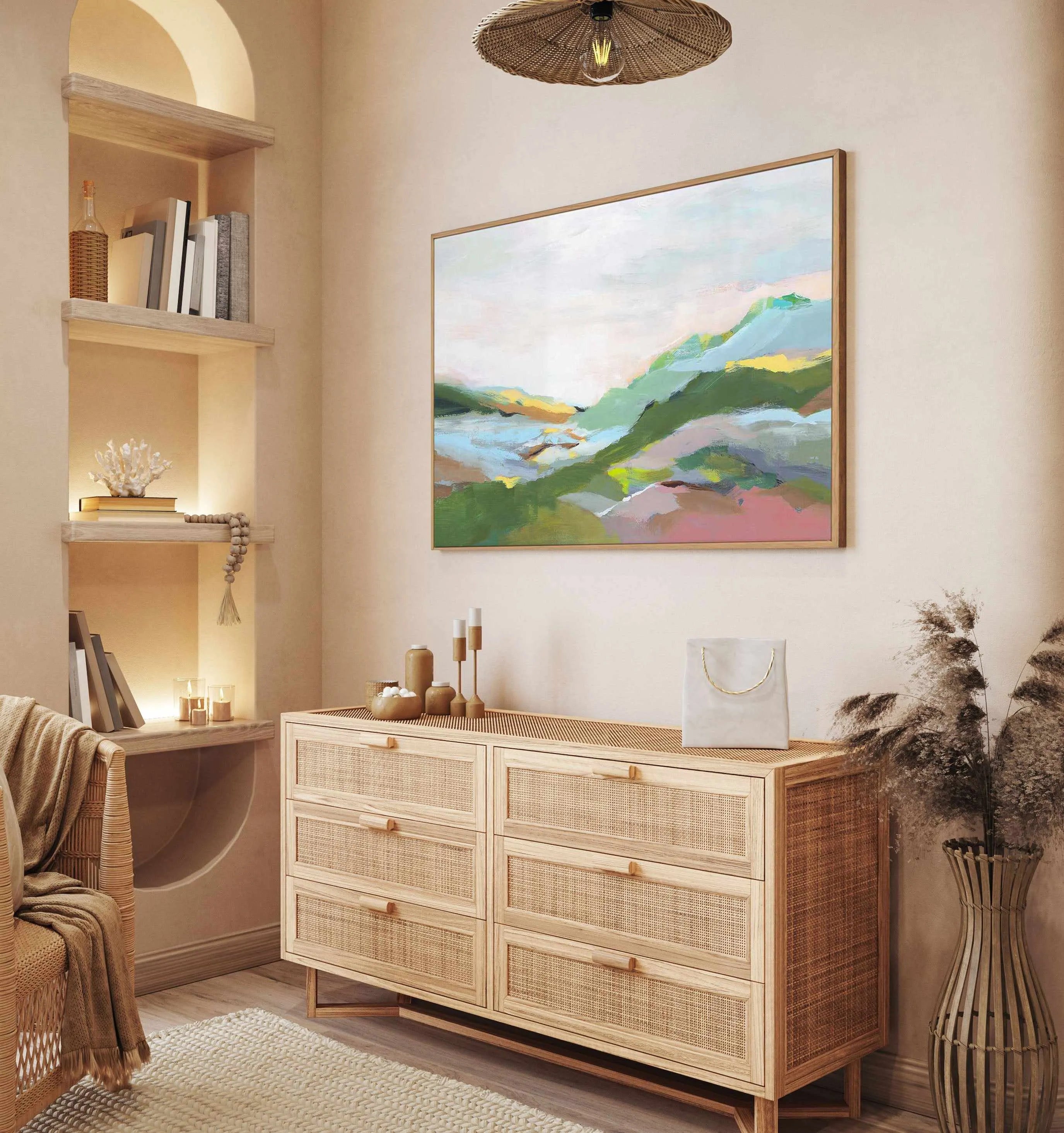 Highland I | Framed Canvas Art Print from Olive et Oriel where you can shop wallpaper and artworks online