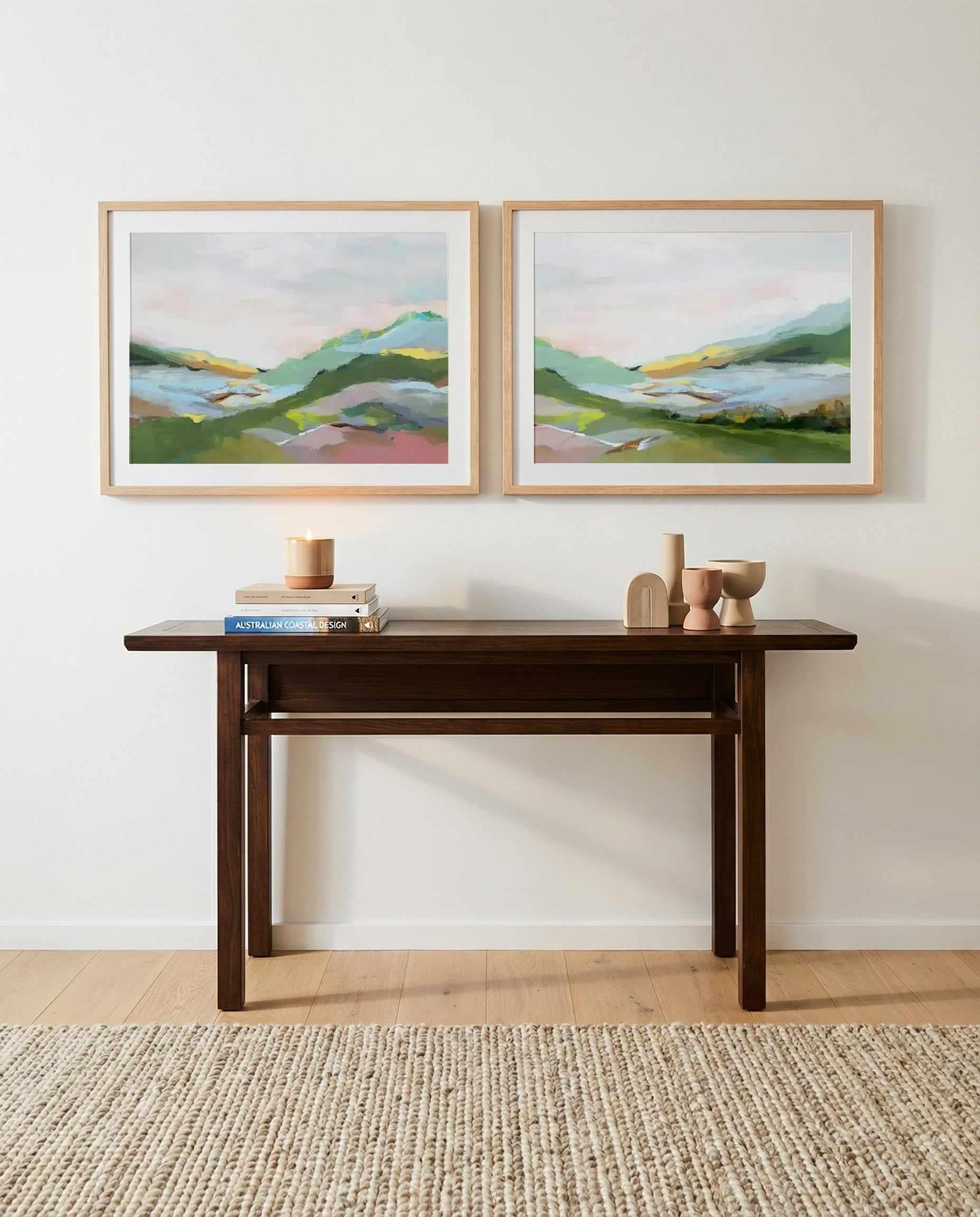 Highland I & II Art Print Set of 2 | Matching Wall Art