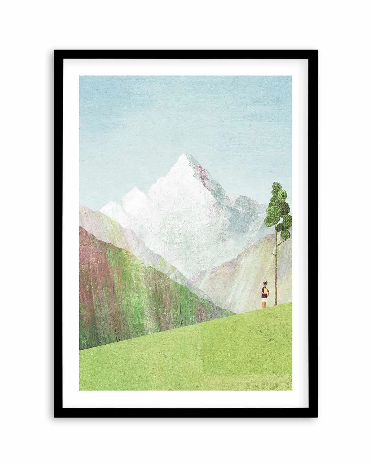 Hiking in the Mountains by Henry Rivers Art Print from Olive et Oriel where you can shop wallpaper and artworks online
