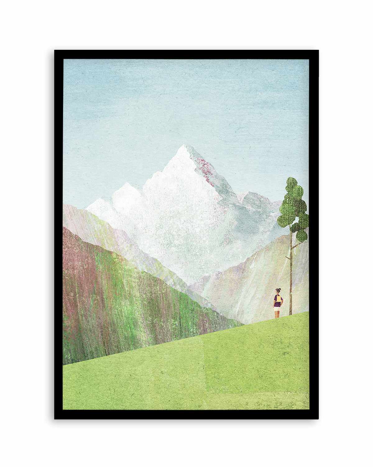 Hiking in the Mountains by Henry Rivers Art Print