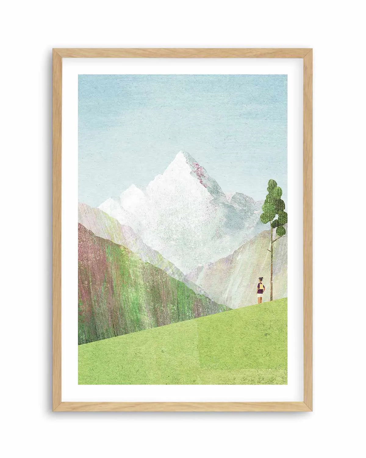 Hiking in the Mountains by Henry Rivers Art Print from Olive et Oriel where you can shop wallpaper and artworks online