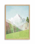 Hiking in the Mountains by Henry Rivers Art Print