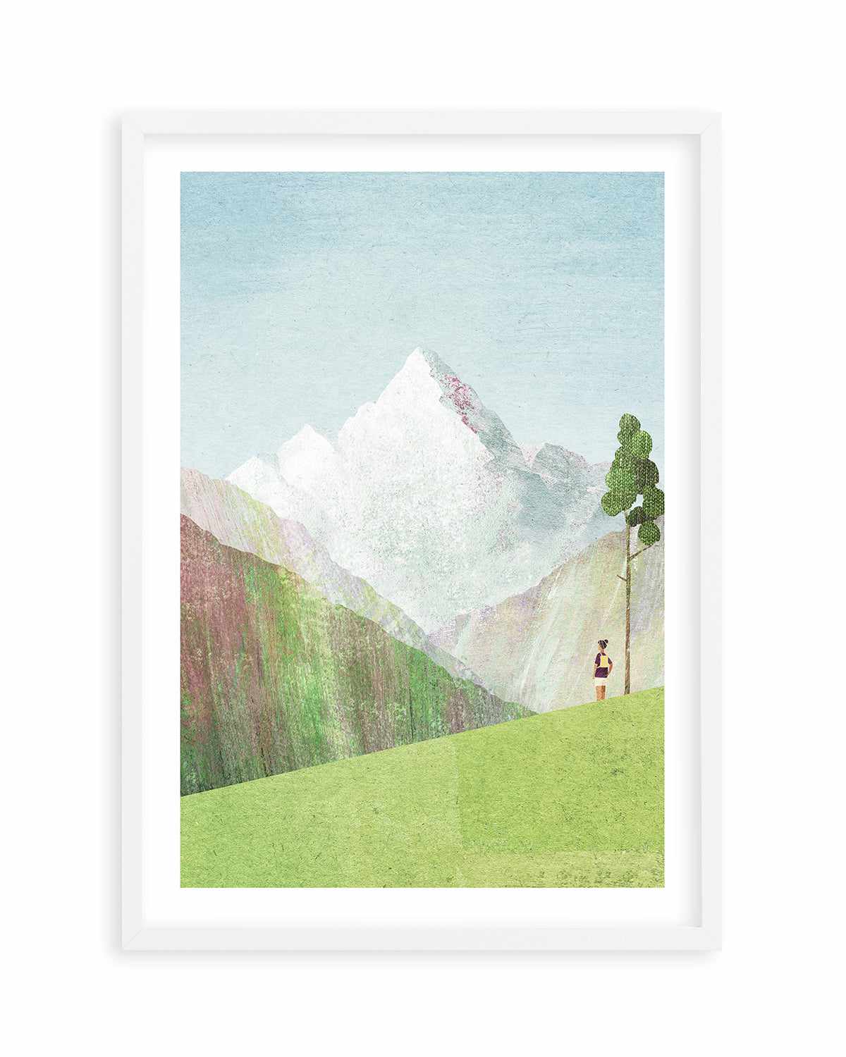 Hiking in the Mountains by Henry Rivers Art Print