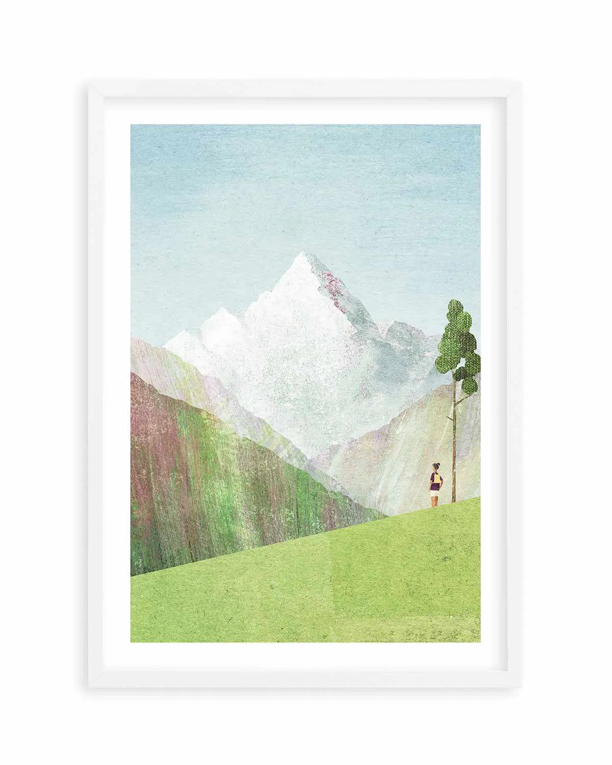 Hiking in the Mountains by Henry Rivers Art Print from Olive et Oriel where you can shop wallpaper and artworks online