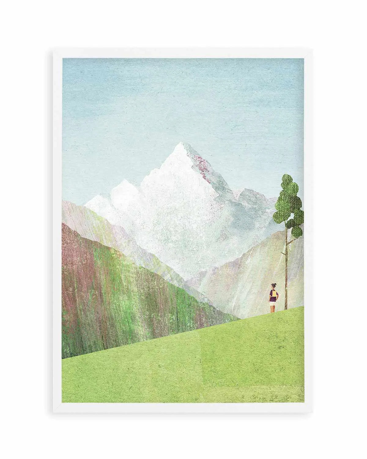 Hiking in the Mountains by Henry Rivers Art Print from Olive et Oriel where you can shop wallpaper and artworks online