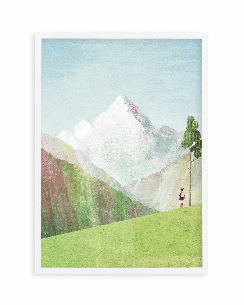 Hiking in the Mountains by Henry Rivers Art Print