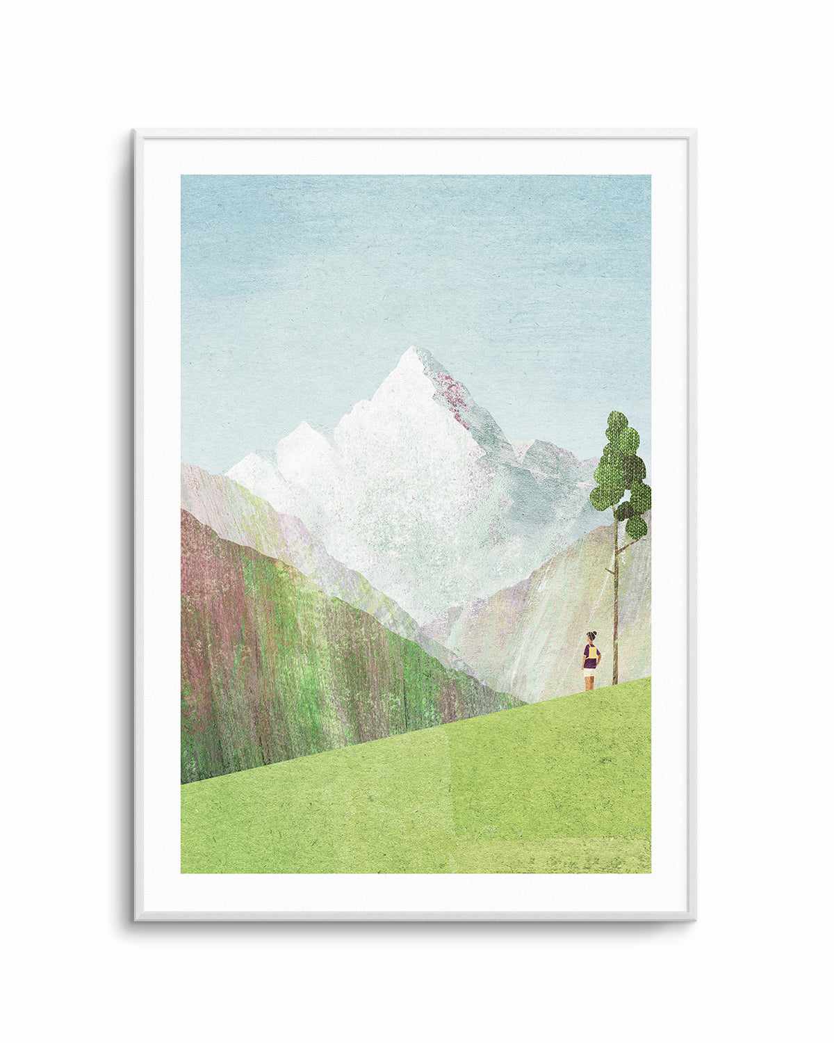 Hiking in the Mountains by Henry Rivers Art Print