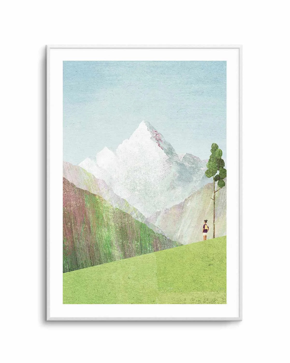 Hiking in the Mountains by Henry Rivers Art Print from Olive et Oriel where you can shop wallpaper and artworks online