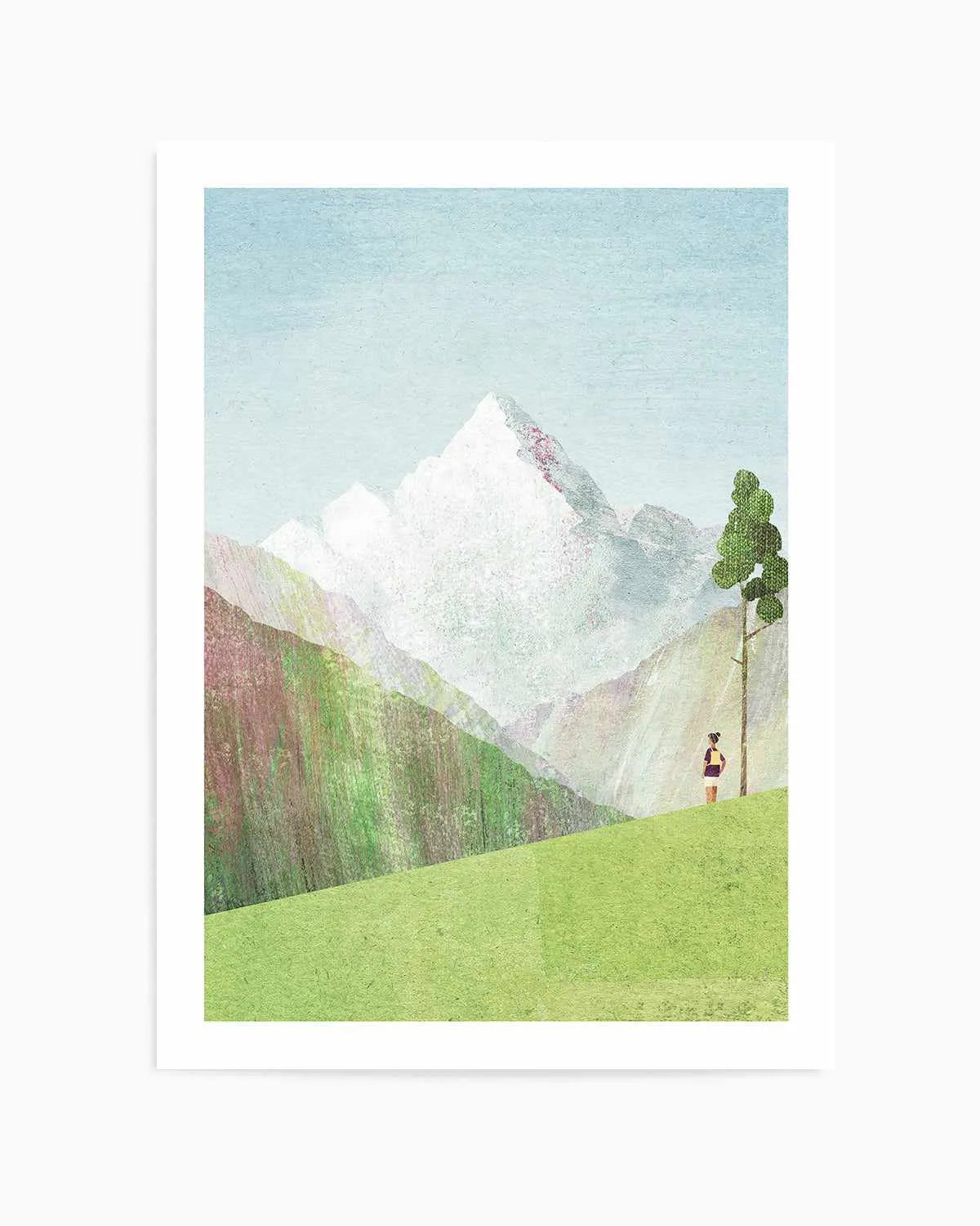 Hiking in the Mountains by Henry Rivers Art Print from Olive et Oriel where you can shop wallpaper and artworks online